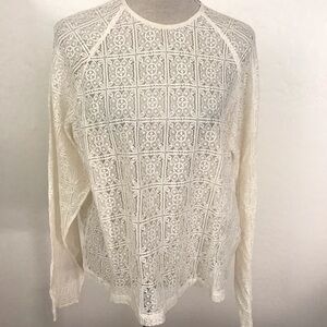 Roseanna Roseanna Long Sleeve Lace Top Size 40